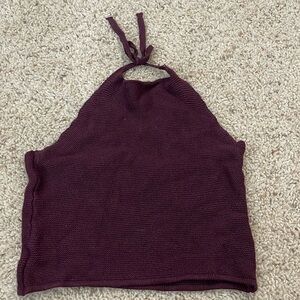 Brandy Melville Maroon Halter top